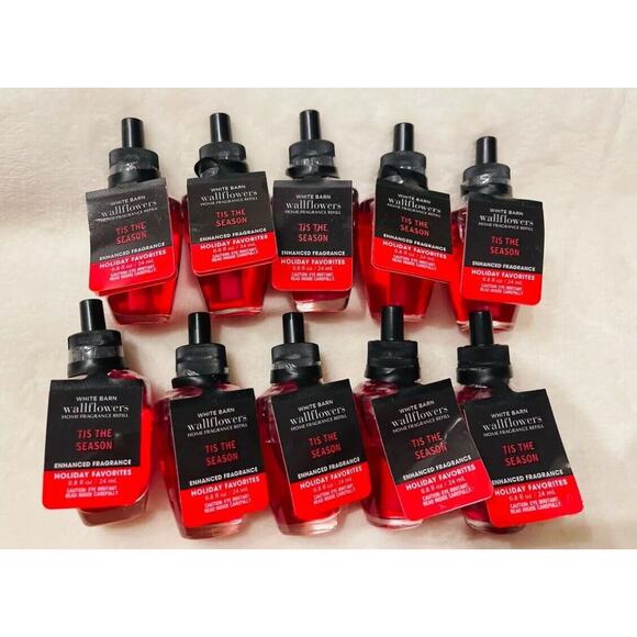 10 Bath & Body Works Wallflowers ‘Tis The Season Diffuser Refill Bulbs - Picture 1 of 2